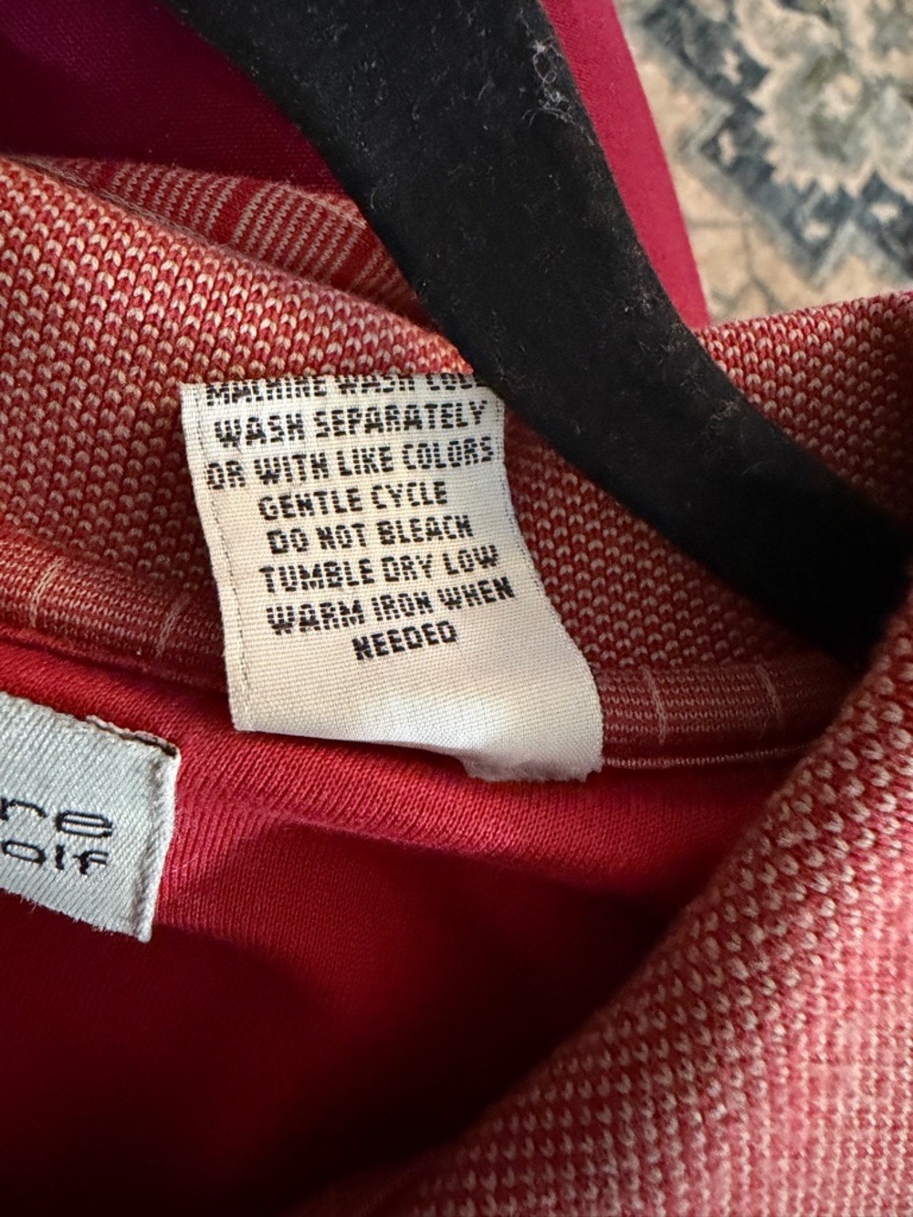 Preswick & Moore Golf Polo Men’s Large Red Striped Short Sleeve Casual Classic - Picture 5 of 5
